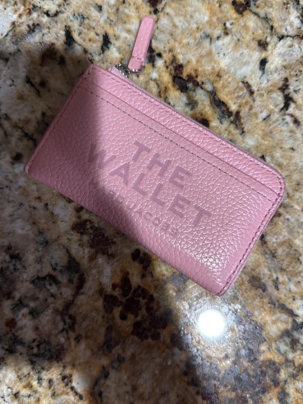 Pink Zip Card Wallet -